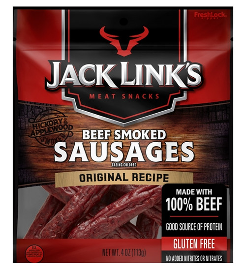 Jack Link's 10000025559 Sausages, Beef Flavor, 4 oz [SKU: ORG4618930]
