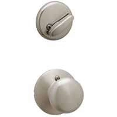 Schlage F Series F59PLY619 Interior Pack, Satin, Knob Handle, 1-5/8 to 2 in Thick Door [SKU: ORG4103651]