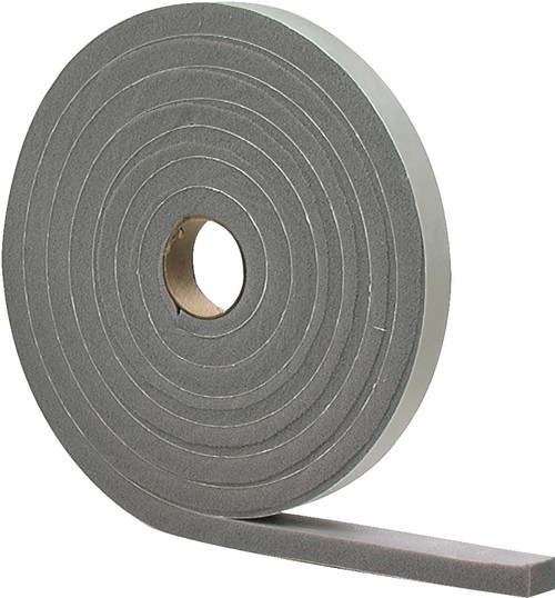 M-D 02238 Foam Tape, 1/4 in W, 17 ft L, 1/8 in Thick, PVC, Gray [SKU: ORG4362067]