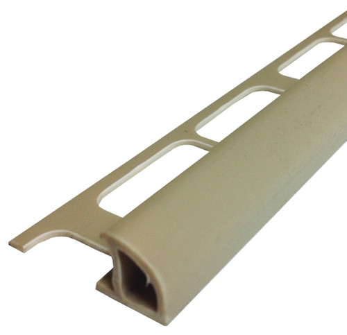 M-D 31393 Bullnose Tile Edge, 8 ft L, 1-3/8 in W, PVC, Beige [SKU: ORG3763059]