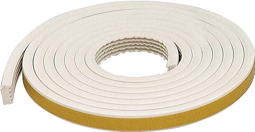 M-D 63669 Weatherstrip Tape, 19/32 in W, 10 ft L, EPDM Rubber, White [SKU: ORG4080453]