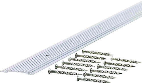 M-D 78097 Seam Binder, 72 in L, 1-9/32 in W, Fluted Surface, Aluminum, Mill/Silver [SKU: ORG2628014]