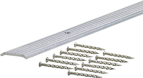 M-D 78121 Seam Binder, 72 in L, 3/4 in W, Fluted Surface, Aluminum, Mill/Silver [SKU: ORG9367228]