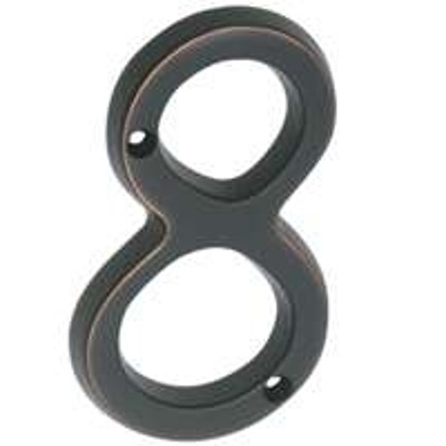 Schlage SC2-3086-716 House Number, Character: 8, 4 in H Character, Bronze Character, Solid Brass [SKU: ORG3018678]