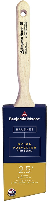 Benjamin Moore U61725-017 Paint Brush, Firm Brush, 2-15/16 in L Bristle, Nylon/Polyester Bristle, Angle Sash Handle [SKU: ORG0249748]
