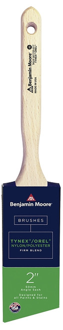 Benjamin Moore U61220-017 Paint Brush, Firm Brush, 2-11/16 in L Bristle, Orel/Tynex Bristle, Angle Sash Handle [SKU: ORG0249912]