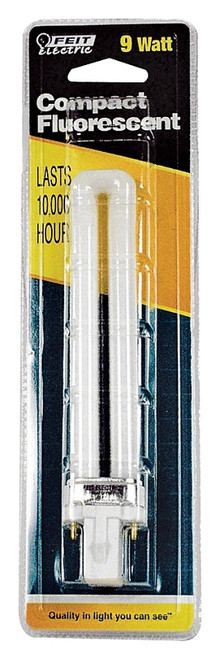 Feit Electric BPPL9 Compact Fluorescent Bulb, 9 W, PL Lamp, G23 Lamp Base, 560 Lumens, 2700 K Color Temp [SKU: ORG6050173]