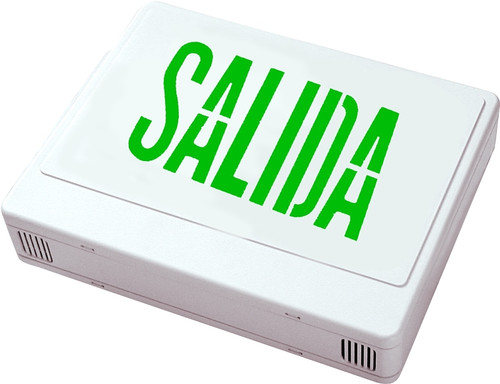 HOWARD LIGHTING HL0201B2GW-ESP Exit Sign Light, 7-1/2 in OAW, 12 in OAH, 120/277 VAC, Thermoplastic Fixture, White [SKU: ORG7072143]