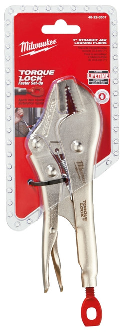 Milwaukee Torque Lock 48-22-3507 Locking Plier, 7 in OAL, 1-3/4 in Jaw Opening, Cushion-Grip Handle, 5/8 in W Jaw [SKU: ORG1384247]