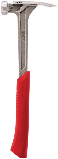 Milwaukee 48-22-9017 Hammer, 17 oz Head, Framing, Straight Head, Steel Head, 16-1/8 in OAL [SKU: ORG1385202]