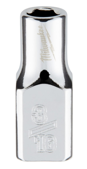 Milwaukee 45-34-9001 Socket, 3/16 in Socket, 1/4 in Drive, 6-Point, Chrome Vanadium Steel, Chrome [SKU: ORG1386622]