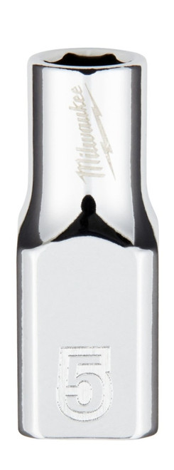 Milwaukee 45-34-9030 Socket, 5 mm Socket, 1/4 in Drive, 6-Point, Chrome Vanadium Steel, Chrome [SKU: ORG1386937]