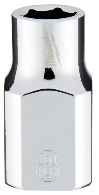 Milwaukee 45-34-9078 Socket, 8 mm Socket, 3/8 in Drive, 6-Point, Chrome Vanadium Steel, Chrome [SKU: ORG1387372]