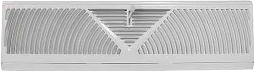 ProSource BB-18W Baseboard Register, 18 in L, 4-1/2 in W, 60 deg Air Deflection, Steel, White [SKU: ORG3088143]