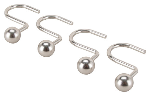 ProSource SD-CBH-SN Ball Shower Curtin Hook, 1-1/16 in Opening, Steel, Brushed Nickel, 1-3/4 in W, 2-7/8 in H [SKU: ORG0401018]