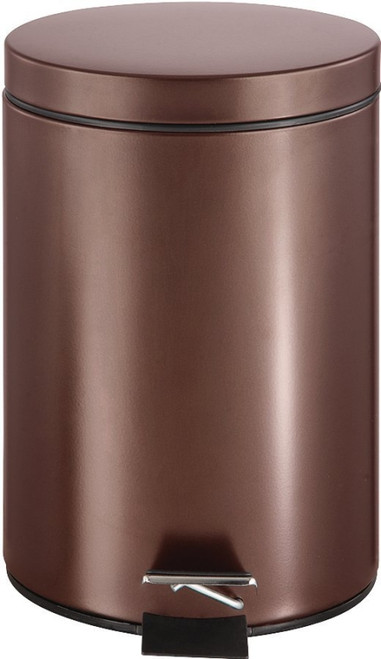 Simple Spaces LYP0701 Trash Can, 1.85 gal Capacity, Plastic/Stainless Steel/Steel, Venetian Bronze, Flat Lid Closure [SKU: ORG0916536]