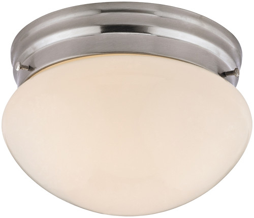 Boston Harbor F13BB01-6854-BN Single Light Round Ceiling Fixture, 120 V, 60 W, 1-Lamp, A19 or CFL Lamp [SKU: ORG5103189]