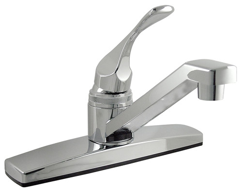 Boston Harbor PF8101A Kitchen Faucet, 1.8 gpm, 2-Faucet Hole, Plastic, Chrome Plated, Deck Mounting, Lever Handle [SKU: ORG9437849]