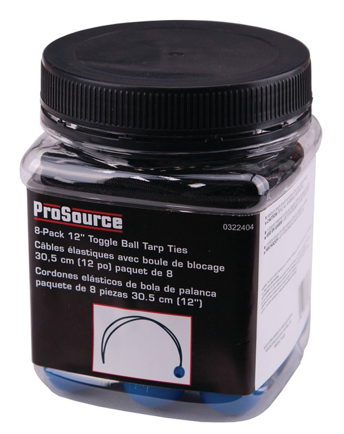 ProSource Canopy Tarp Tie, Heavy-Duty, Plastic/Rubber, Black/Blue [SKU: ORG0322404]