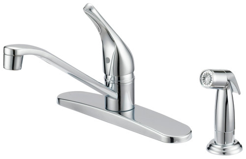 Boston Harbor FS610046CP Kitchen Faucet, 1.8 gpm, 1-Faucet Handle, 4-Faucet Hole, Metal/Plastic, Chrome Plated [SKU: ORG1737824]