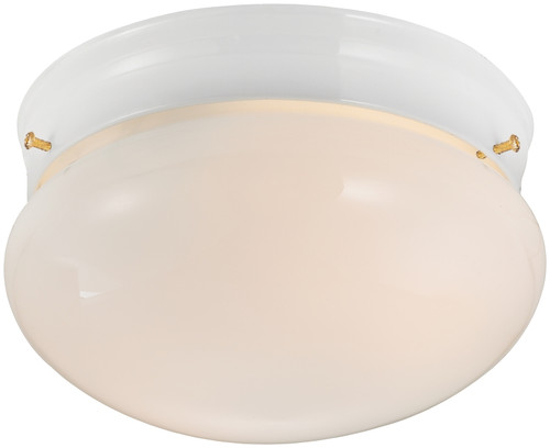 Boston Harbor F14BB02-8005-WH Two Light Round Ceiling Fixture, 120 V, 60 W, 2-Lamp, A19 or CFL Lamp, White Fixture [SKU: ORG2869089]