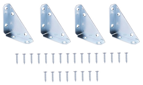 Prosource 22491ZCB-PS Corner Brace, 3 in L, 3 in W, 13/16 in H, Steel, Zinc-Plated, 2 mm Thick Material [SKU: ORG0436196]
