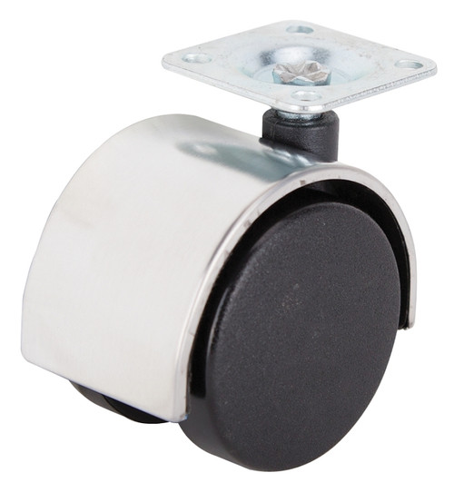 ProSource JC-F11-PS Caster, 2 in Dia Wheel, 47 mm W Wheel, Nylon Wheel, Black, 75 lb, Steel Housing Material [SKU: ORG7112287]