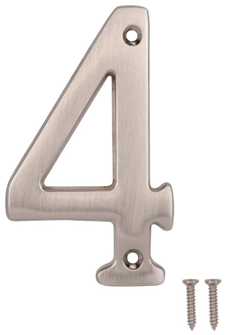 ProSource N-Z044SN-PS House Number, Character: 4, 4 in H Character, 2.28 in W Character [SKU: ORG2184620]