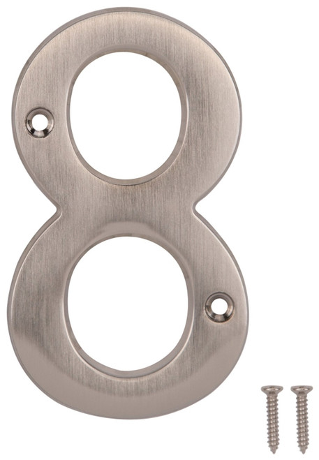 ProSource N-Z048SN-PS House Number, Character: 8, 4 in H Character, 2.28 in W Character [SKU: ORG2200418]