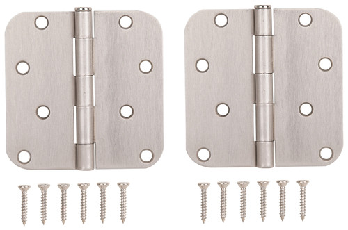 ProSource BH-402SN-PS Door Hinge, Steel, Satin Nickel, Loose Pin, 180 deg Range of Motion, Screw Mounting [SKU: ORG2770832]