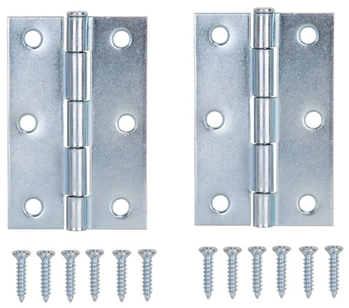 ProSource LR-056-PS Utility Hinge, Steel, Zinc, Loose Pin, 180 deg Range of Motion, Full Mortise Mounting, 28 (Pair) lb [SKU: ORG2938322]