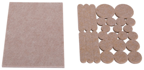 ProSource FE-50209-PS Furniture Pad, Felt Cloth, Beige, 4-1/2 x 6, 1/2, 1, 5/8, 3/4 and 2-3/4 x 1/2 in Dia [SKU: ORG3192119]