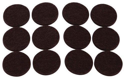 ProSource FE-50220-PS Furniture Pad, Felt Cloth, Brown, 7/8 in Dia, 5/64 in Thick, Round [SKU: ORG3224235]