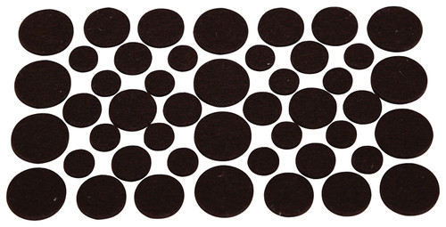 ProSource FE-S305-PS Furniture Pad, Felt Cloth, Brown, 3/8, 5/8, 1/2 and 3/4 in Dia, 5/64 in Thick, Round [SKU: ORG3271012]