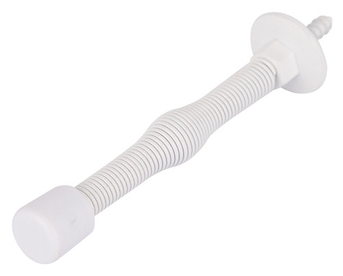 Prosource H61-Z015C-PS Light-Duty Door Stop, 3/4 in Dia Base, 3 in Projection, Plastic & Steel, White [SKU: ORG4386082]