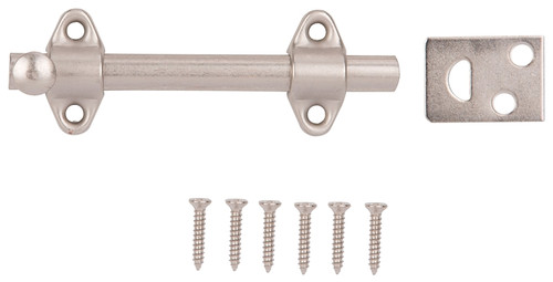 ProSource 23260-SC-PS Surface Bolt, 0.7 in Bolt Head, 4 in L Bolt, Satin Chrome [SKU: ORG4896270]