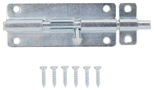 ProSource 20487ZCB-PS Barrel Bolt, 0.31 Dia in Bolt Head, 5 in L Bolt, Steel, Zinc Plated [SKU: ORG5043831]
