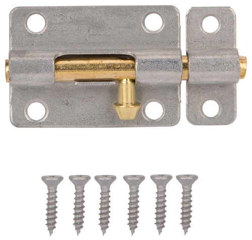 ProSource CL-192-PS Barrel Bolt, 0.31 Dia in Bolt Head, 3 in L Bolt, Brass Pin/Steel, Galvanized Zinc Plated [SKU: ORG5096227]