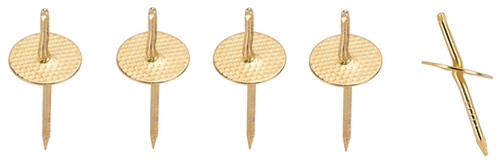 ProSource PH-122182-PS Picture Hanger, 20 lb, Steel, Polished Brass, Brass, Nail-In Mounting [SKU: ORG5455969]