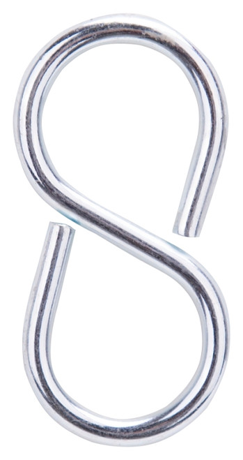 ProSource LR-374-PS S-Hook, 25 lb Working Load, 3.5 mm Dia Wire, Steel, Zinc [SKU: ORG5897368]