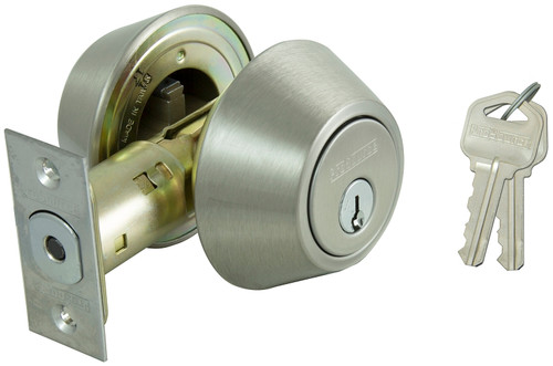 ProSource Deadbolt, 3 Grade, Stainless Steel, 2-3/8 to 2-3/4 in Backset, KW1 Keyway [SKU: ORG6999924]