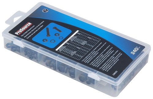 ProSource 61466 Nut and Bolt Assortment, Carbon Steel, Black Oxide, 240-Piece [SKU: ORG2380202]