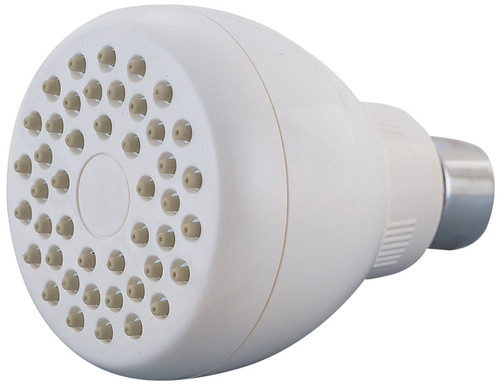 Boston Harbor B11041WH Shower Head, 1.75 gpm, 1/2-14 NPT Connection, Threaded, 1-Spray Function, Plastic, White [SKU: ORG2132389]