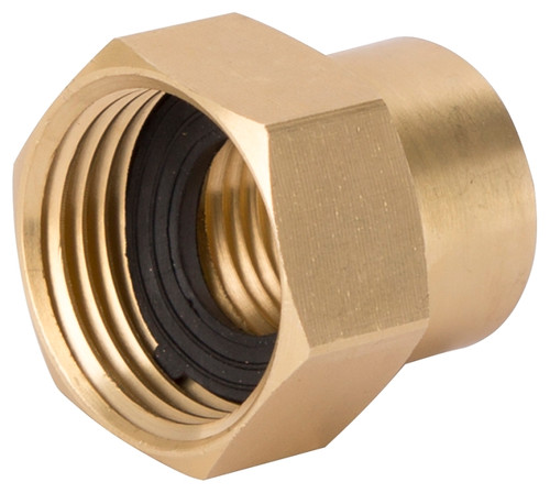 Landscapers Select GHADTRS-5 Hose Connector, 1/2 x 3/4 in, FNPT x FNH, Brass, Brass [SKU: ORG7419757]