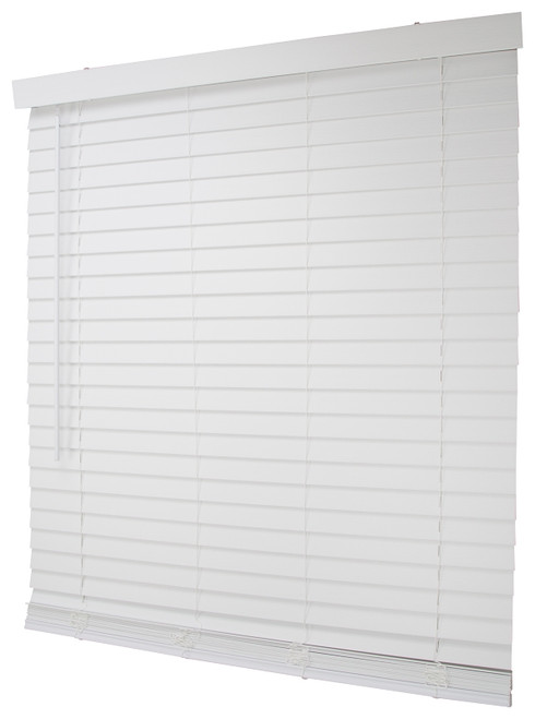 Simple Spaces FWMB-17 Blind, 64 in L, 39 in W, Faux Wood, White [SKU: ORG0399212]