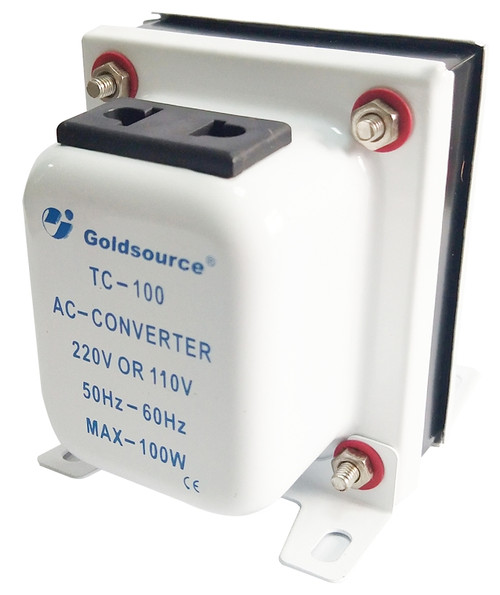 Goldsource TC-TYPE Step Up and Step Down Transformer, 3-5/8 in L x 2-3/4 in W x 3-1/4 in H, 100 W [SKU: ORG9216995]