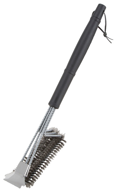 Omaha BBQ-37140 Preminum Grill Brush, 6 in L Brush, 3 in W Brush, Stainless Steel Bristle, Stainless Steel Bristle [SKU: ORG9369943]