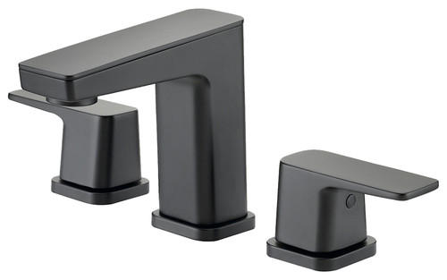 Boston Harbor Lavatory Faucet, 1.2 gpm, 2-Faucet Handle, 3-Faucet Hole, Brass/Zinc/Plastic, Matte Black [SKU: ORG1218445]
