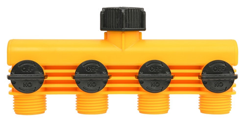 Landscapers Select YM20820 Tap Manifold Connector, 4 Way, Black/Yellow [SKU: ORG1580513]