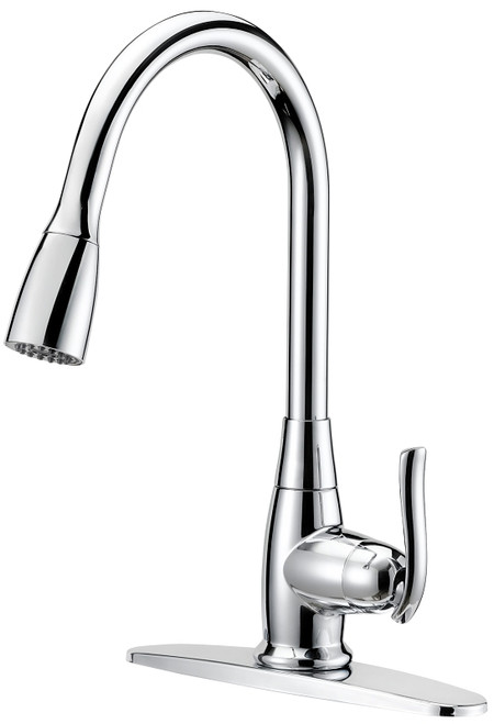 Boston Harbor Faucet Pull-Down Kitchen Faucet, Chrome [SKU: ORG1698893]